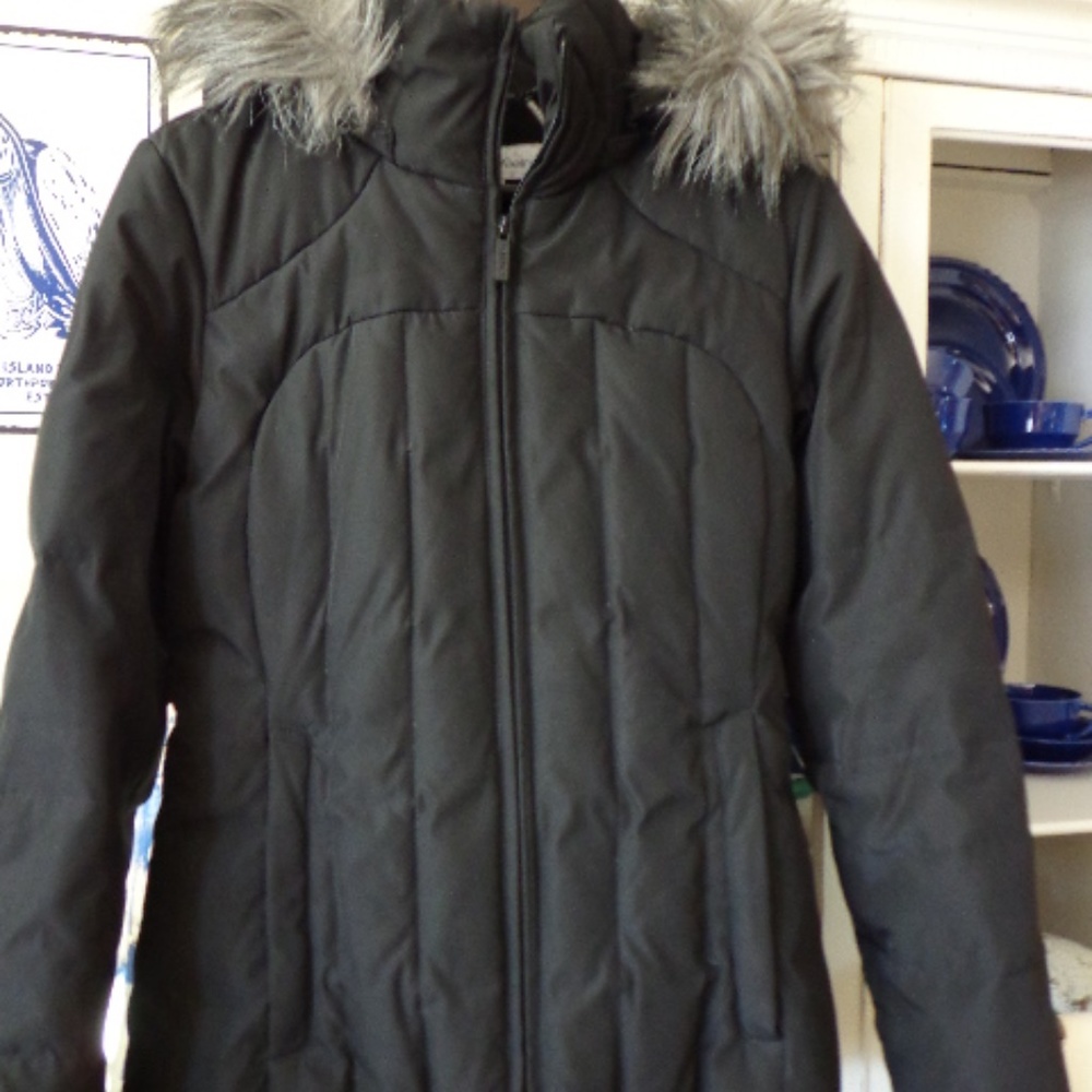 FIRM Calvin Klein Down Coat XS Hooded Black Zip